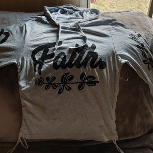 NWOT long sleeve hooded tee